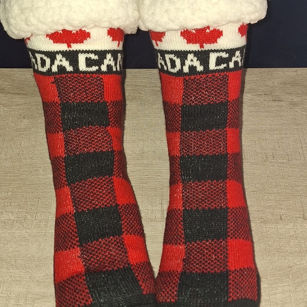Womens Slipper Fuzzy Socks Non Slip Grips Winter Warm - Picture 4 of 8